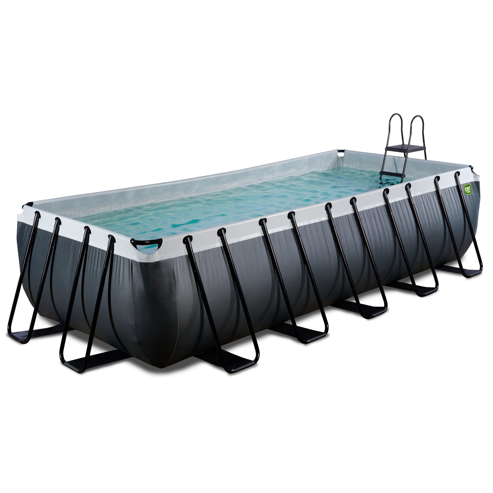 EXIT Black Leather Pool 540x250x122cm mit Sandfilterpumpe – schwarz | 08720088267738