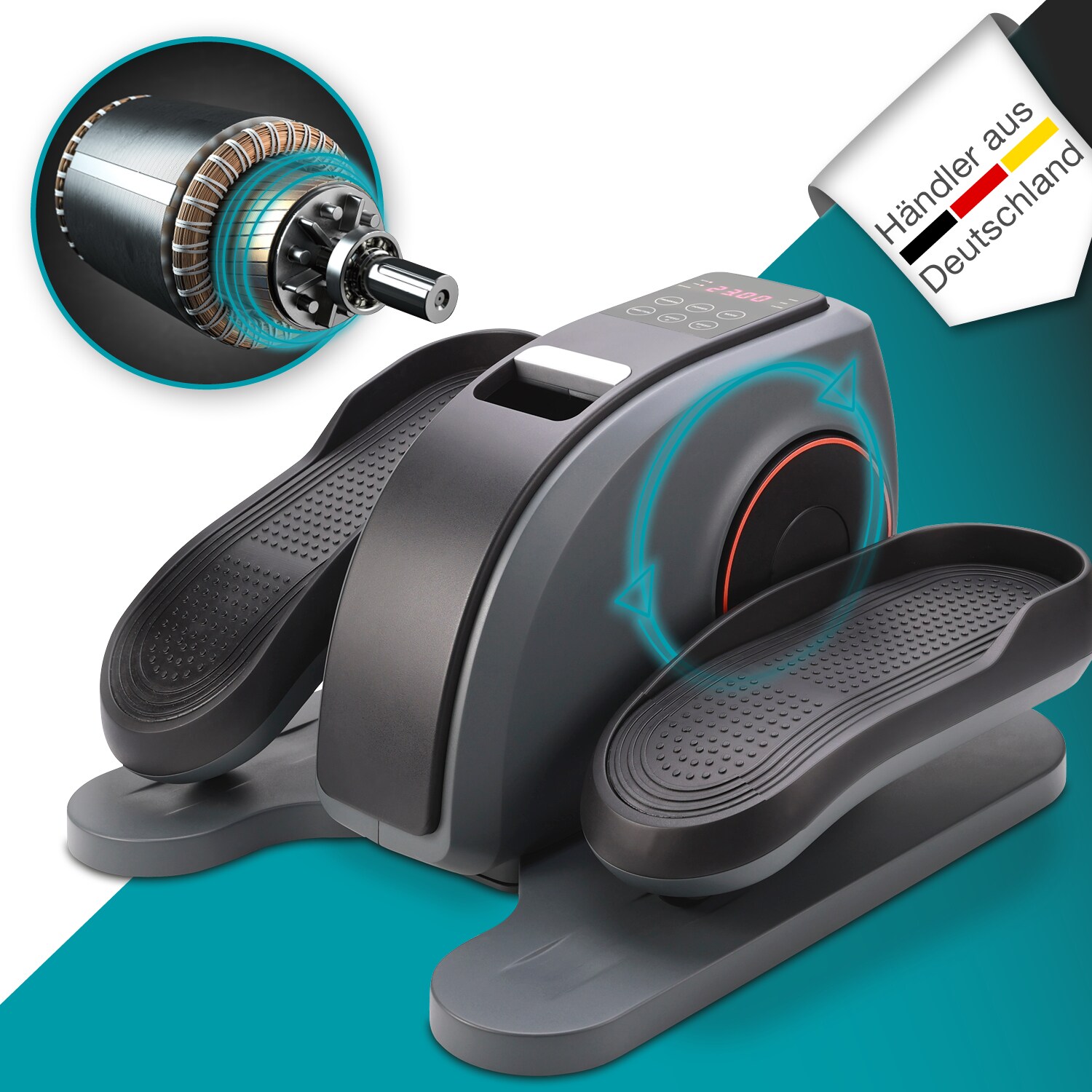 ELONEO Mini-Ellipsentrainer aktiv »Vital Pro« mit Motor, Bewegungstrainer, Pedaltrainer, Fahrradpedal-Trainingsgerät, Stepper mit 3 Automatikprogrammen