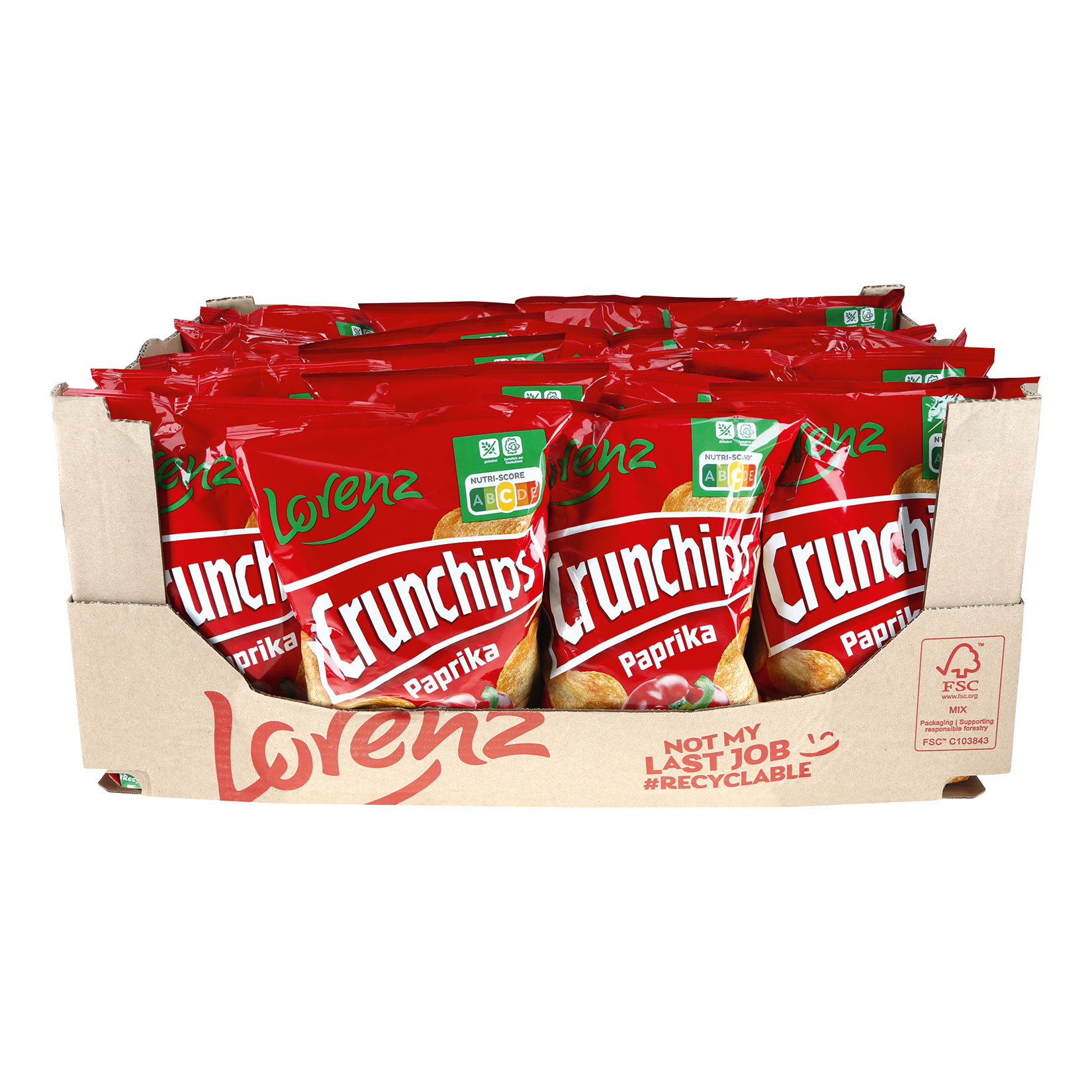 Lorenz Crunchips Paprika 150 g, 20er Pack - Bild 1