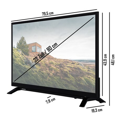 Toshiba 32W2263DG 32 Zoll LED Fernseher, Smart TV, HD Ready, HDR,  Netflix/Prime Video online kaufen bei Netto