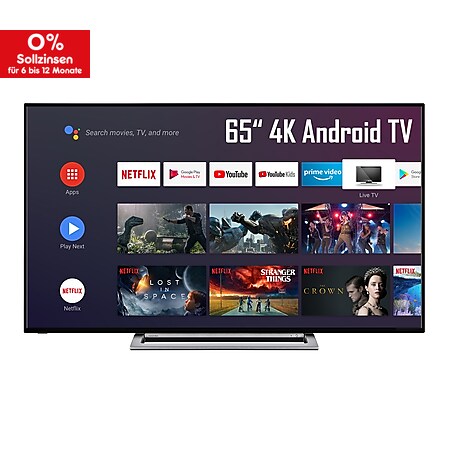 Toshiba 65UA3A63DG 65 Zoll LED Fernseher, Android Smart TV, 4K Ultra HD, Google Play Store - Bild 1