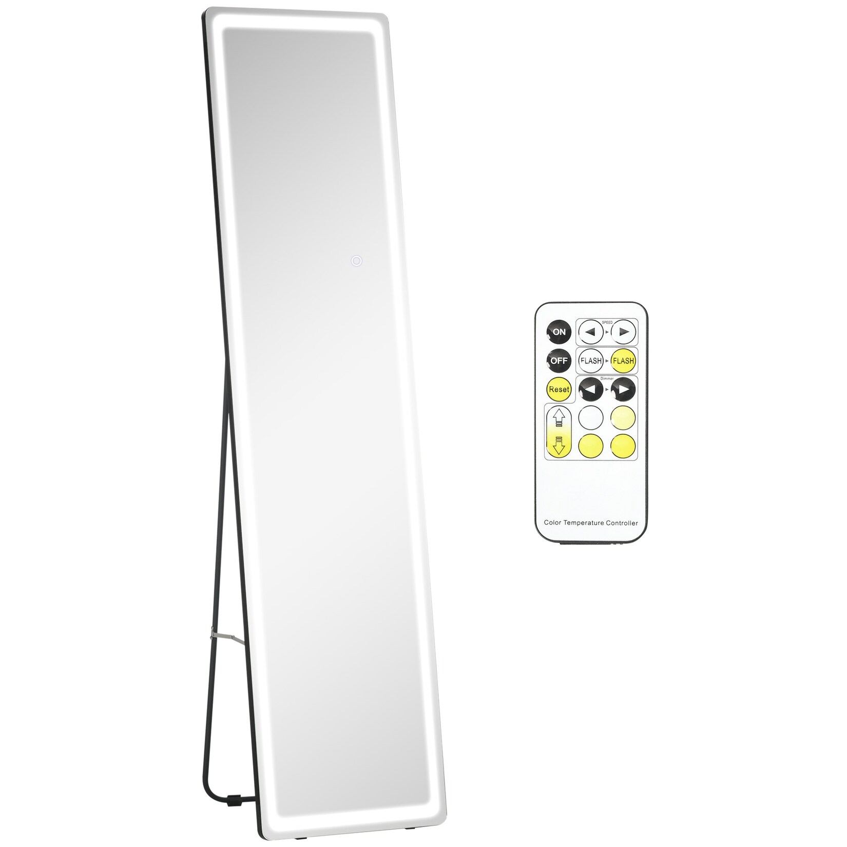 HOMCOM Ankleidespiegel Aluminium, Glas | 04255633509956