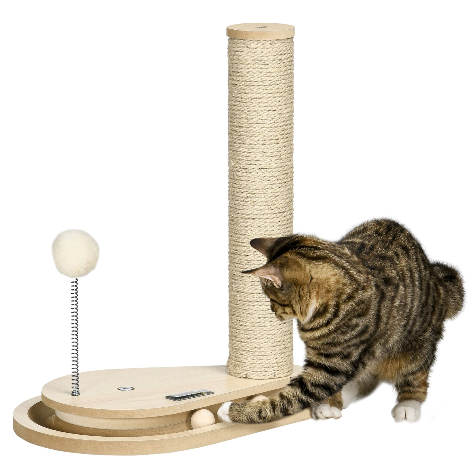 PawHut Kratzbaum Spanplatte, Jute | 04255633512055