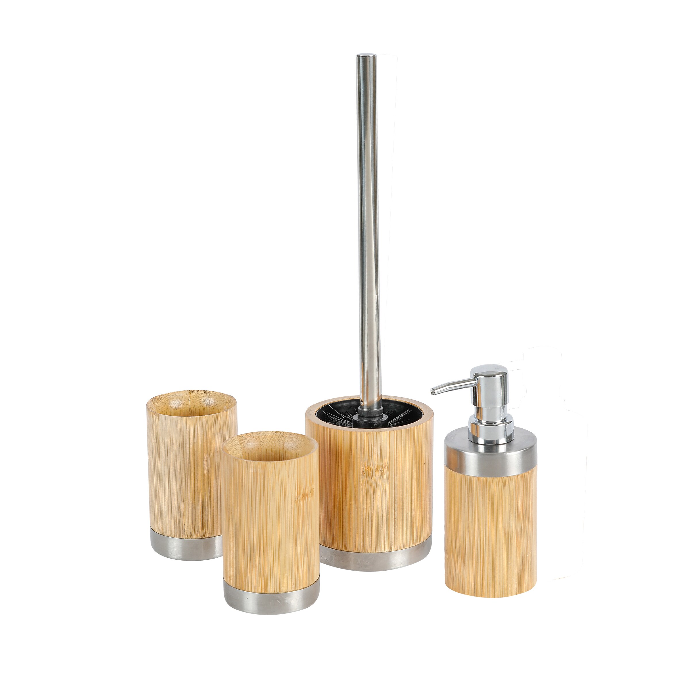Bambus Bad-Accessoires 4tlg. - Bild 1