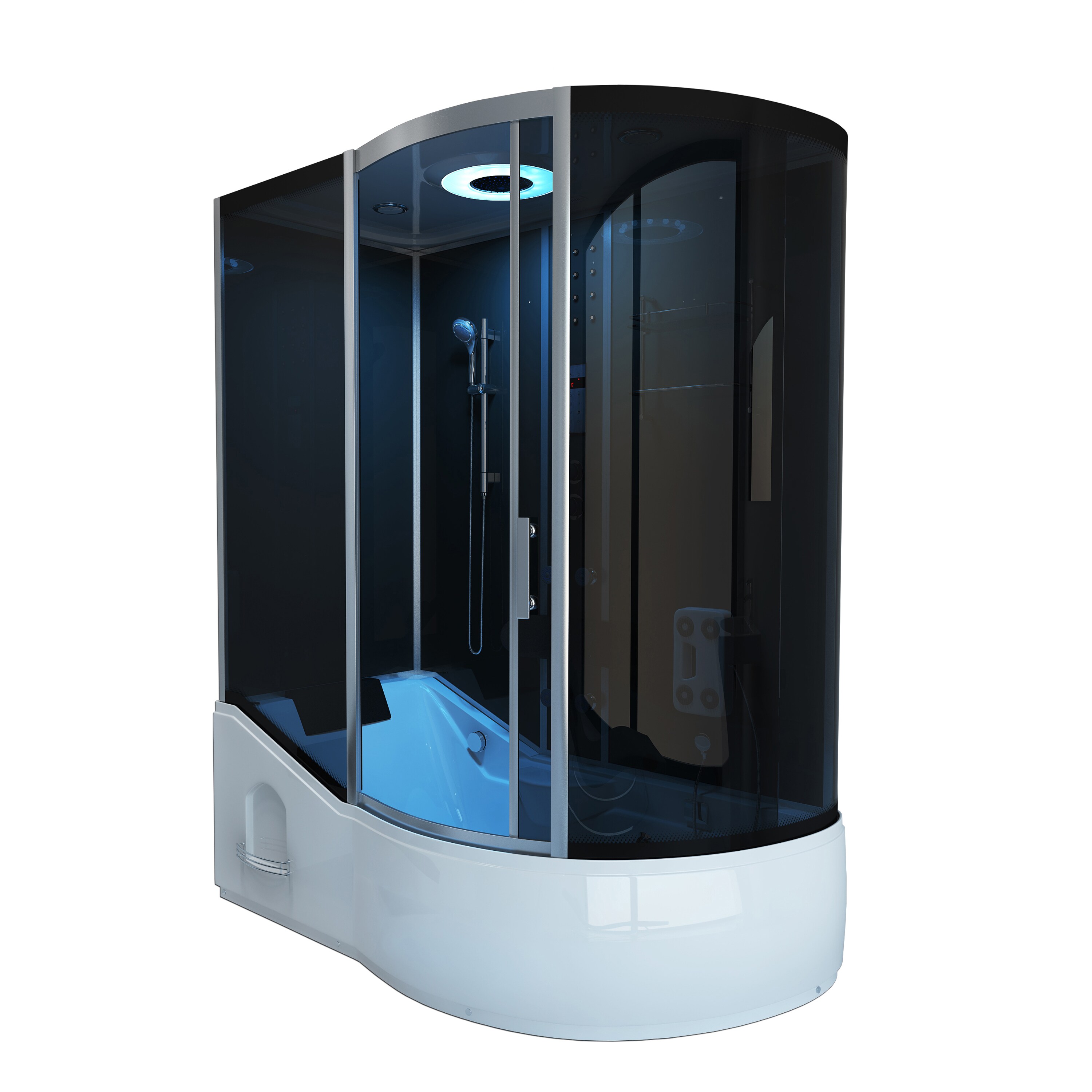 HOME DELUXE Duschkabine ALLIN 2IN1 - Schwarz Rechts - Bild 1