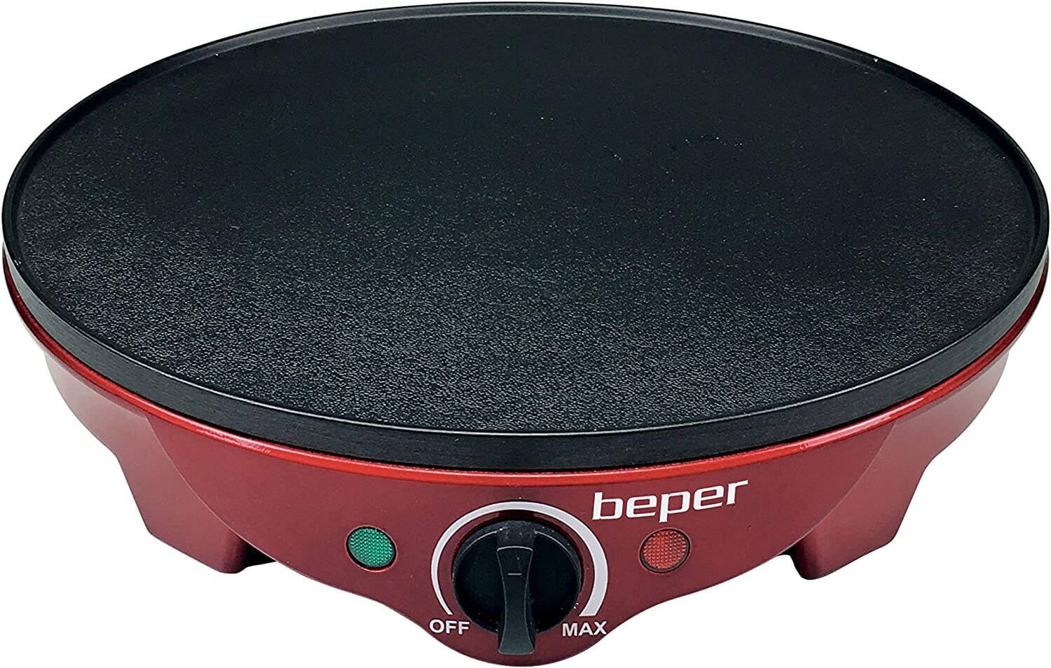 Beper BT.700Y Crepes Maker für Crêpes, Pfannkuchen und Piadinas elektrisch mit Holzspatel | 08051772718244
