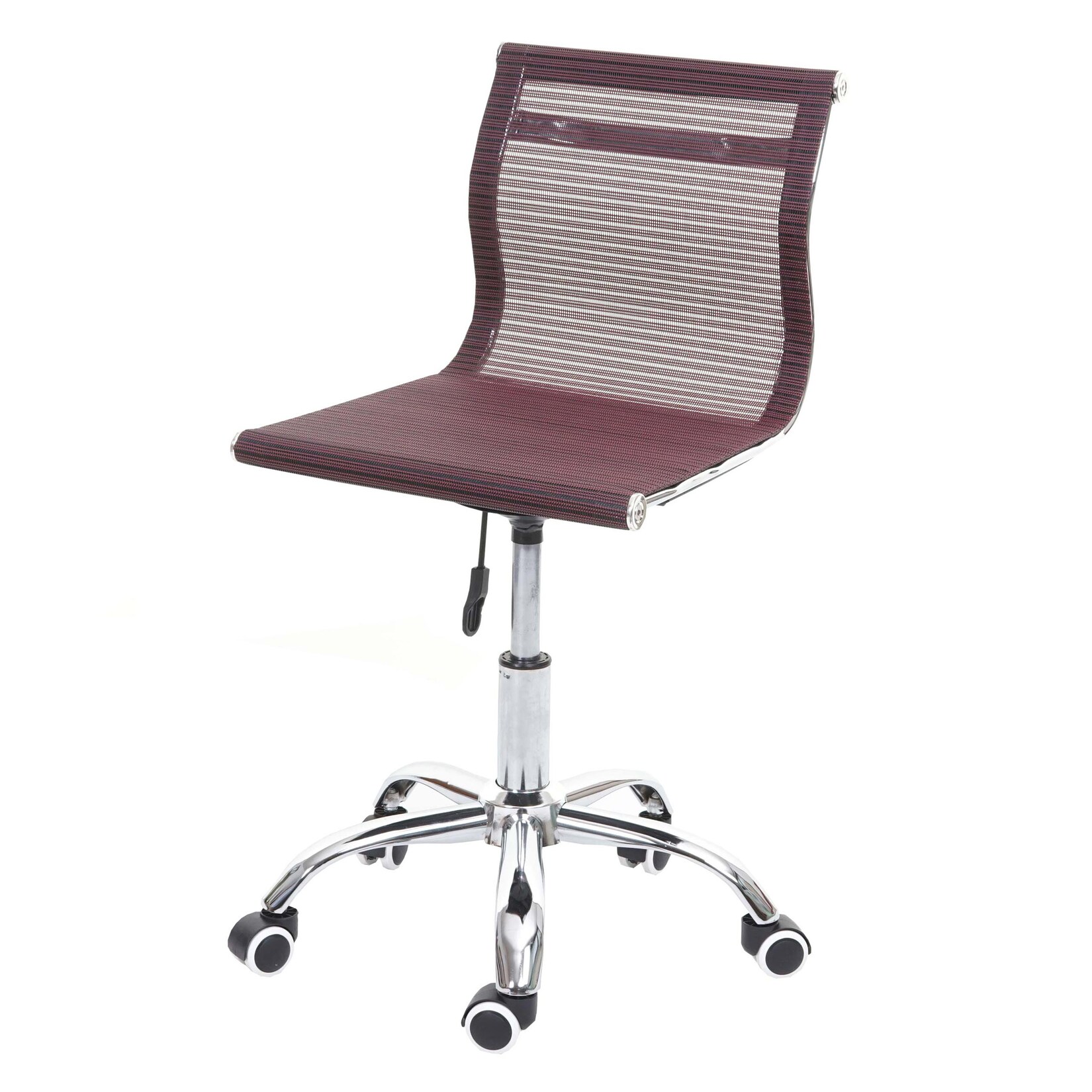 Bürostuhl MCW-K53, Drehstuhl Schreibtischstuhl Computerstuhl, Netzbezug Stoff/Textil ~ weinrot | 04057651718545