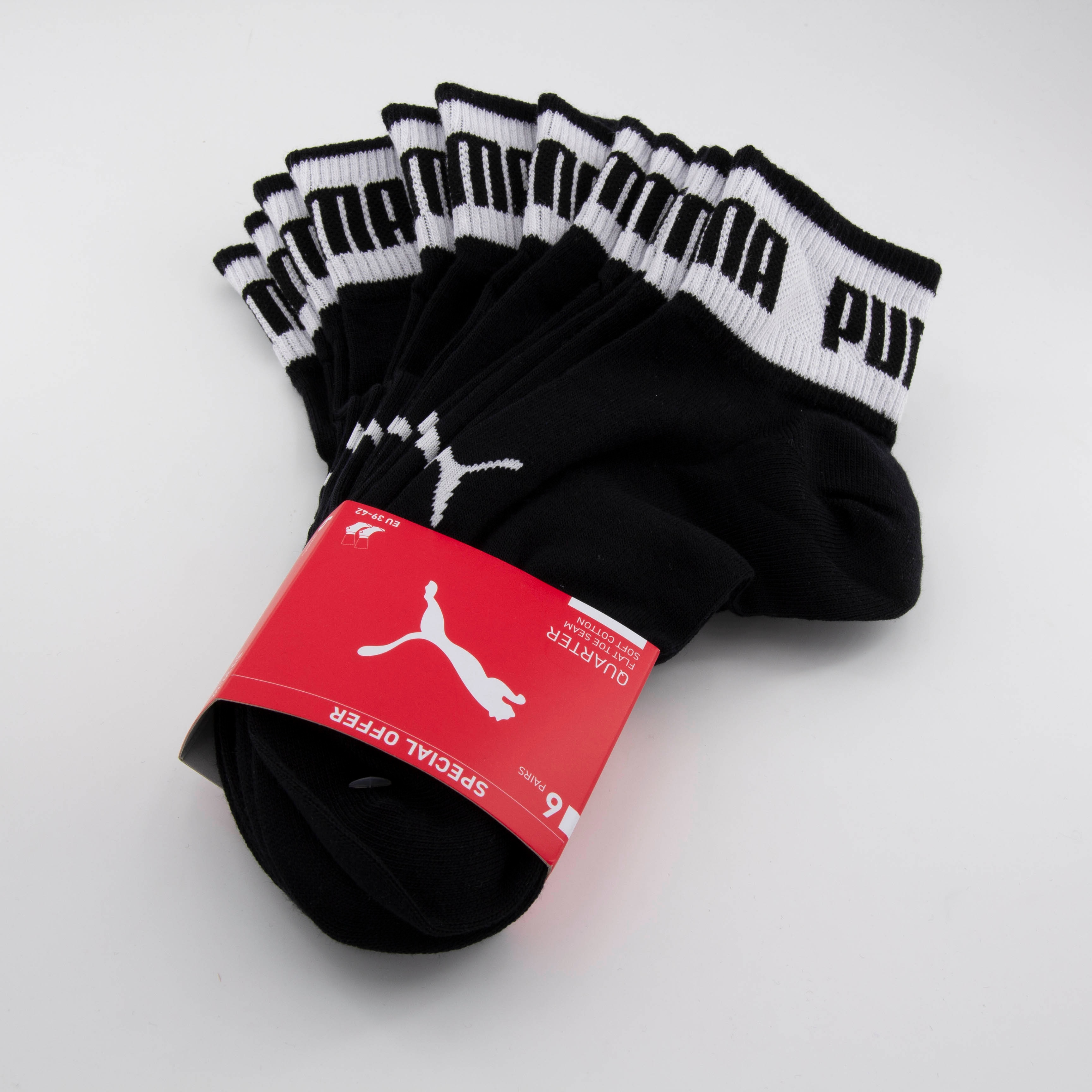 Puma Quartersocken schwarz Gr. 35-38 - Bild 1