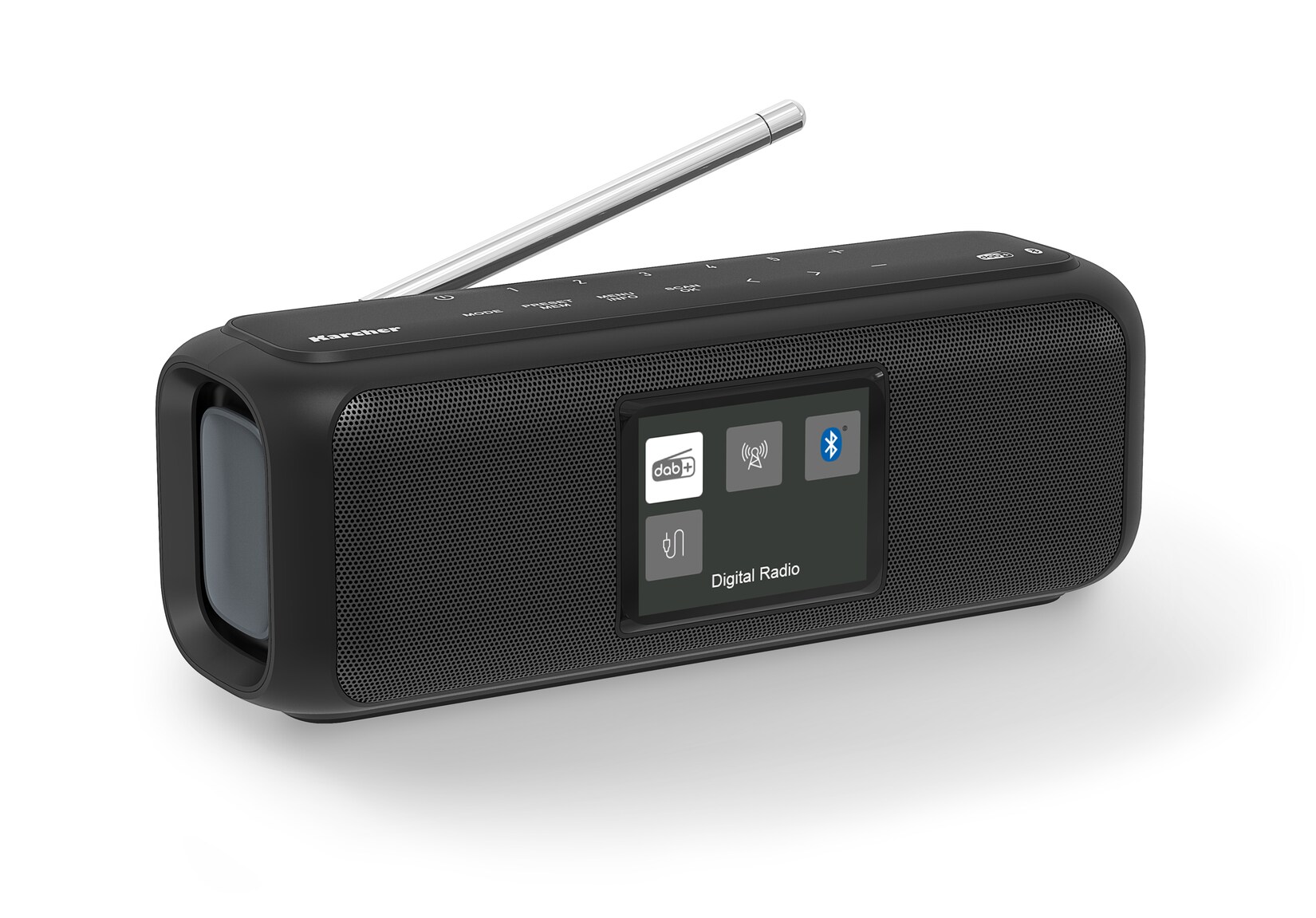 Karcher DAB Go tragbarer Bluetooth Lautsprecher & Digitalradio DAB+, UKW Radio mit 2,4″ Farbdisplay | 04000420867029