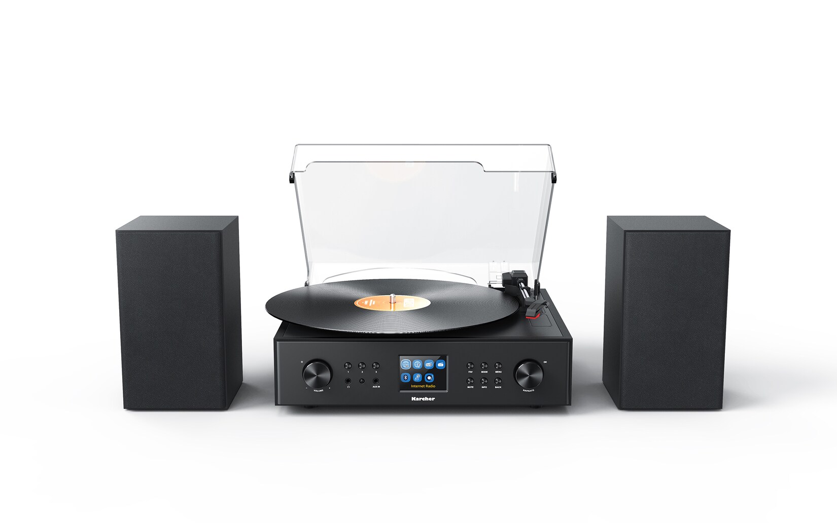 Karcher MC 8000DI Kompaktanlage mit Internetradio und integriertem Plattenspieler, Stereoanlage, Musikanlage | 04000420867012