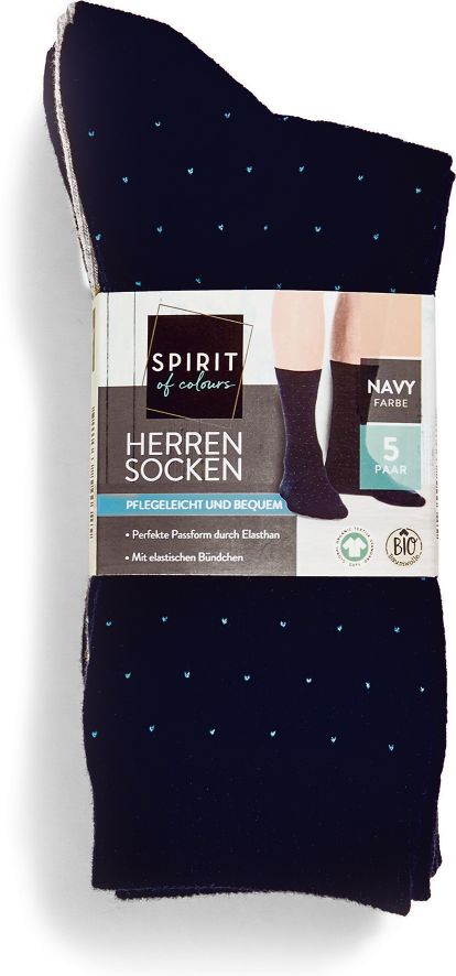 Spirit of Colours Herren Socken Navy Grau Gr. 39-42 - Bild 1