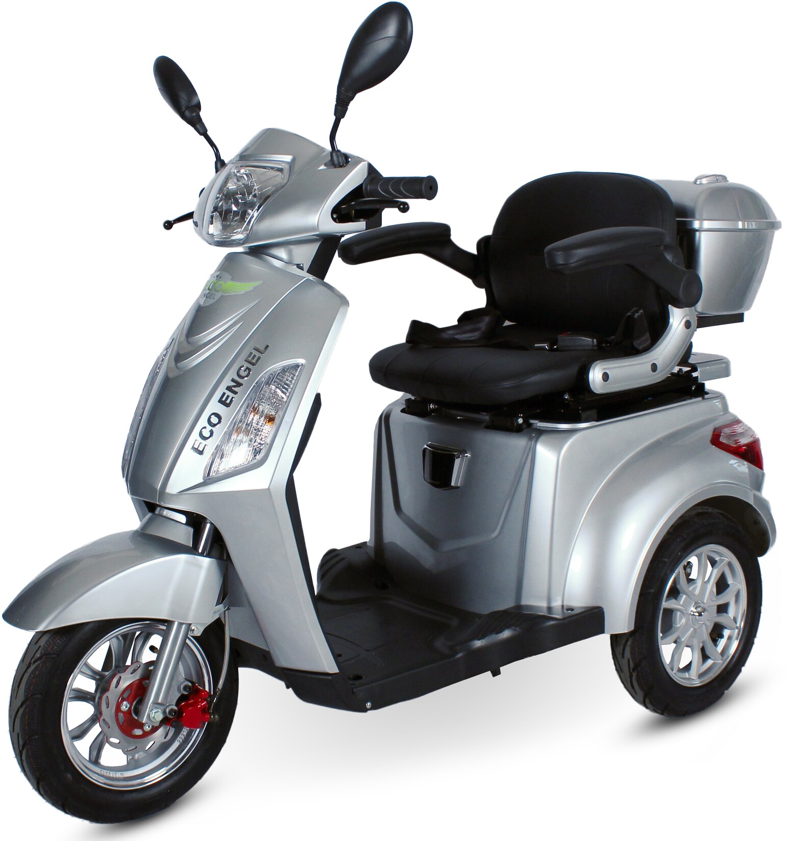 ECO ENGEL 500 Silber, 1000 Watt, 25 km/h, Elektromobil für Senioren, 3 Rad Scooter | 04260343354352