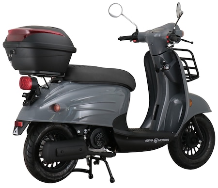 Alpha Motors Motorroller Adria 50 ccm 45 km/h EURO 5 grau inkl. Topcase  online kaufen bei Netto