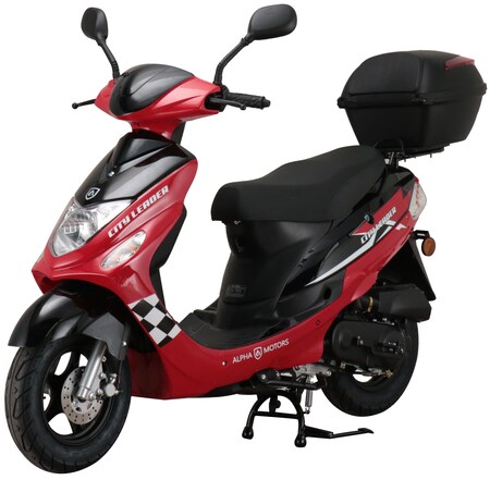 5 rot inkl. 45 CityLeader Netto Motors bei EURO kaufen Alpha ccm Topcase online Motorroller 50 kmh