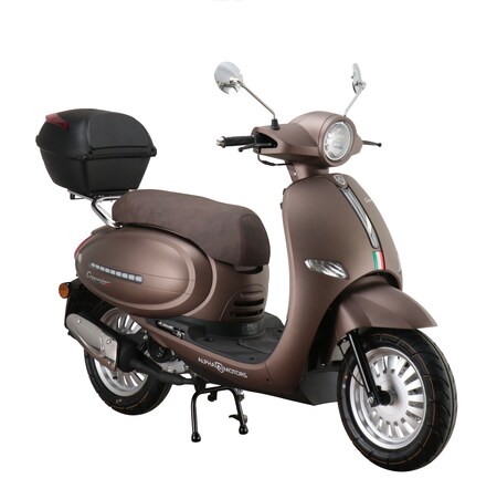 Alpha Motors Motorroller Cappucino 50 ccm 45 km/h EURO 5 mattbraun inkl.  Topcase online kaufen bei Netto
