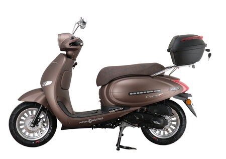 kaufen Alpha Motorroller 5 Topcase mattbraun km/h online bei Cappucino 85 Netto EURO Motors 125 inkl. ccm