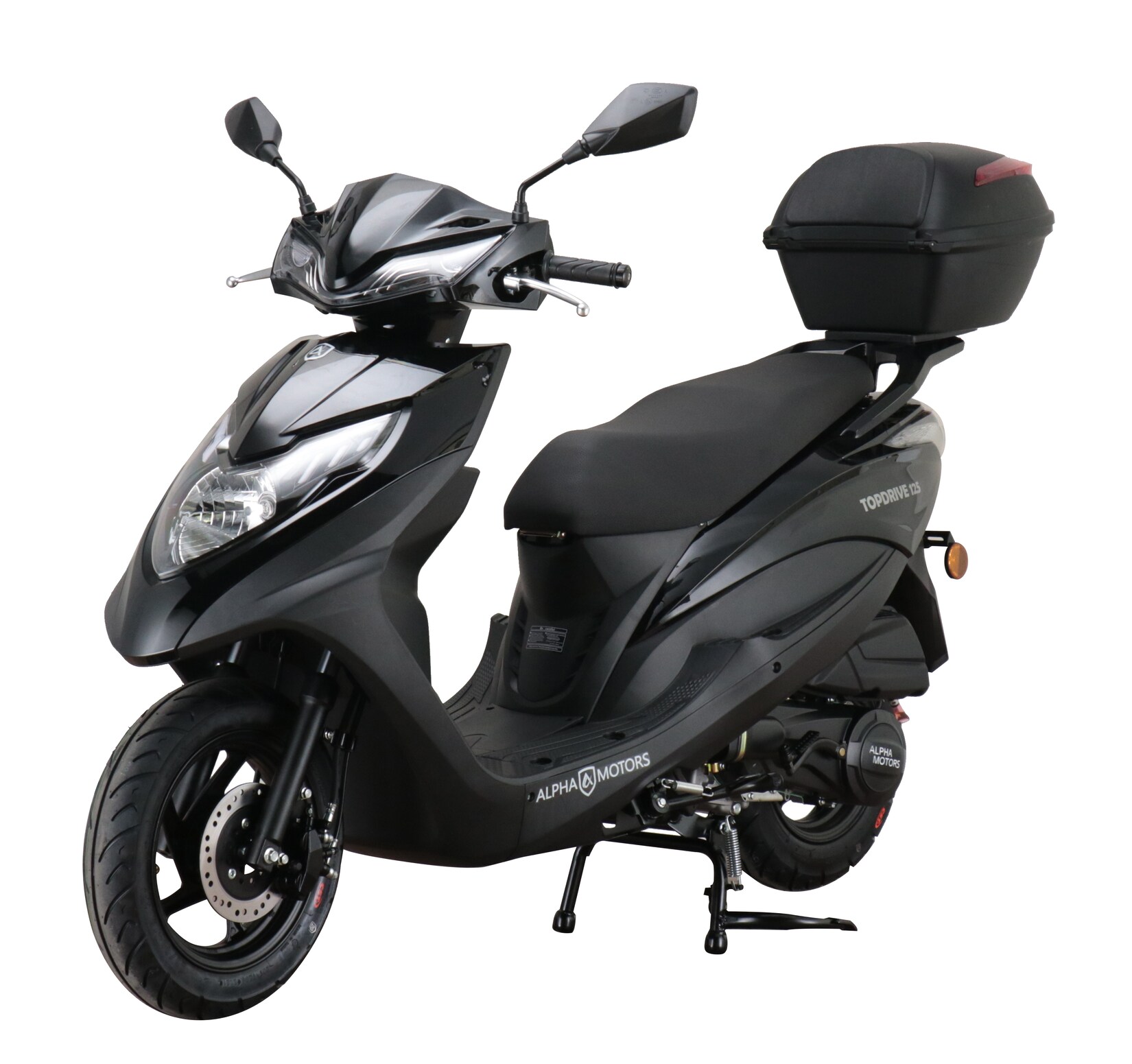 Alpha Motors Motorroller Topdrive 125 ccm 85 km/h EURO 5+ schwarz inkl. Topcase