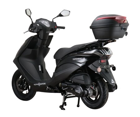Alpha Motors Motorroller Topdrive 125 5 inkl. bei kaufen EURO Netto km/h 85 ccm schwarz Topcase online