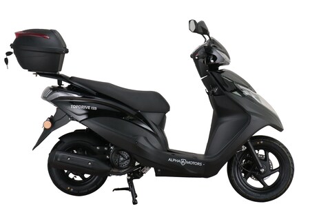 Motorroller kaufen EURO 5 online 85 125 km/h schwarz Motors Alpha inkl. Topcase ccm Netto Topdrive bei
