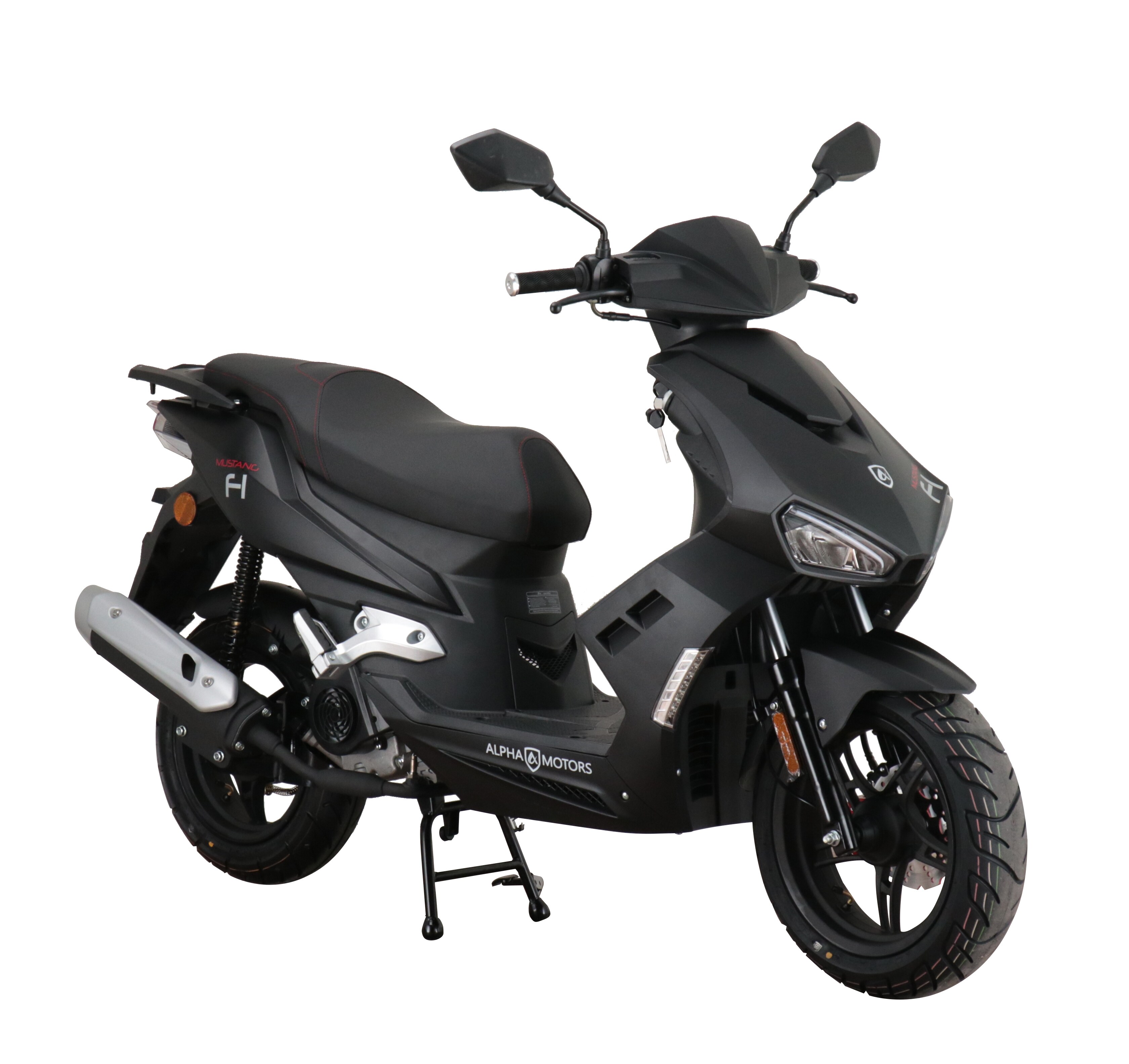Alpha Motors Mofaroller Mustang FI 50 ccm 25 kmh EURO 5 mattschwarz - Bild 1