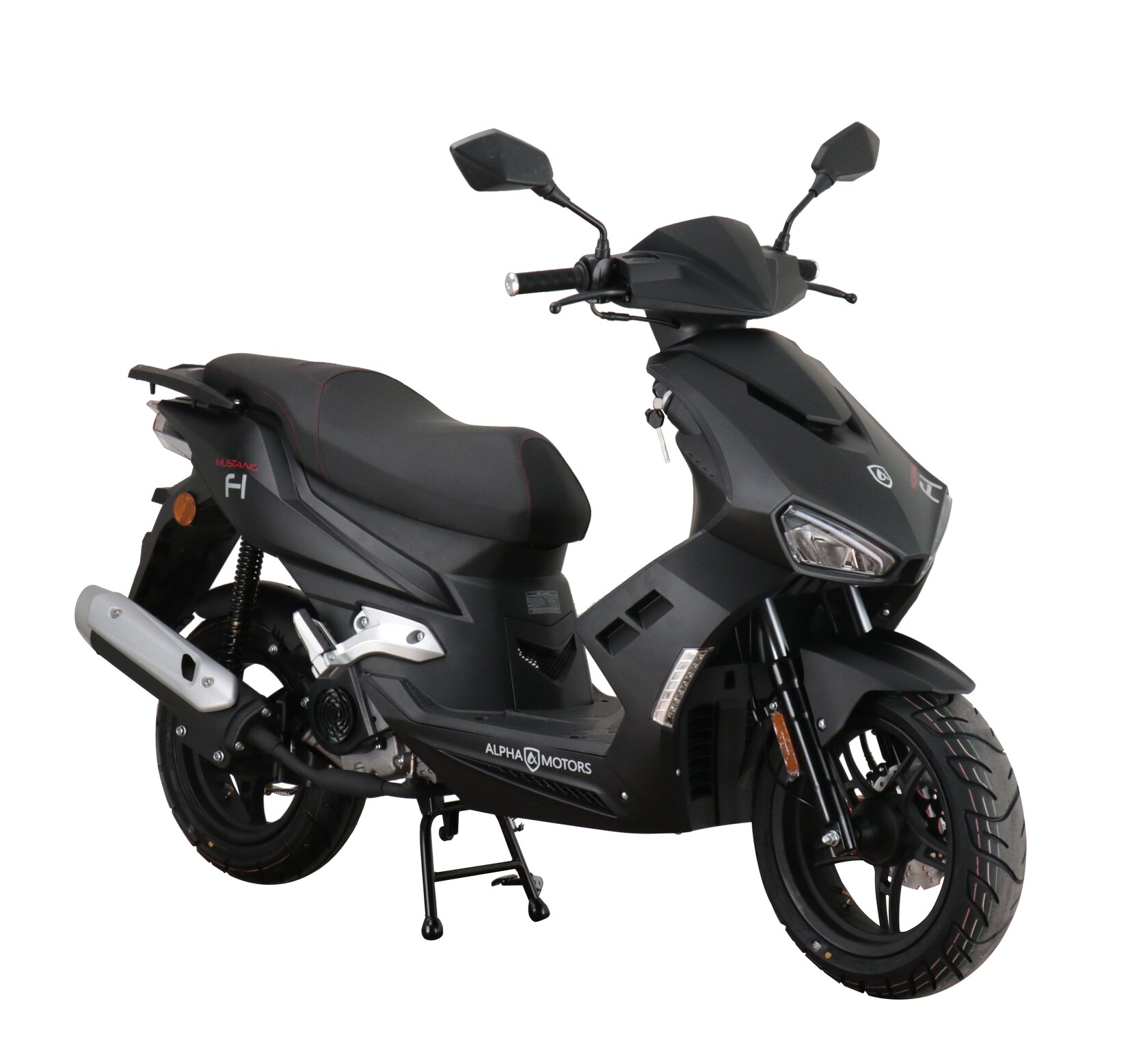 Alpha Motors Mofaroller Mustang FI 50 ccm 25 kmh EURO 5 mattschwarz | 04250274102573
