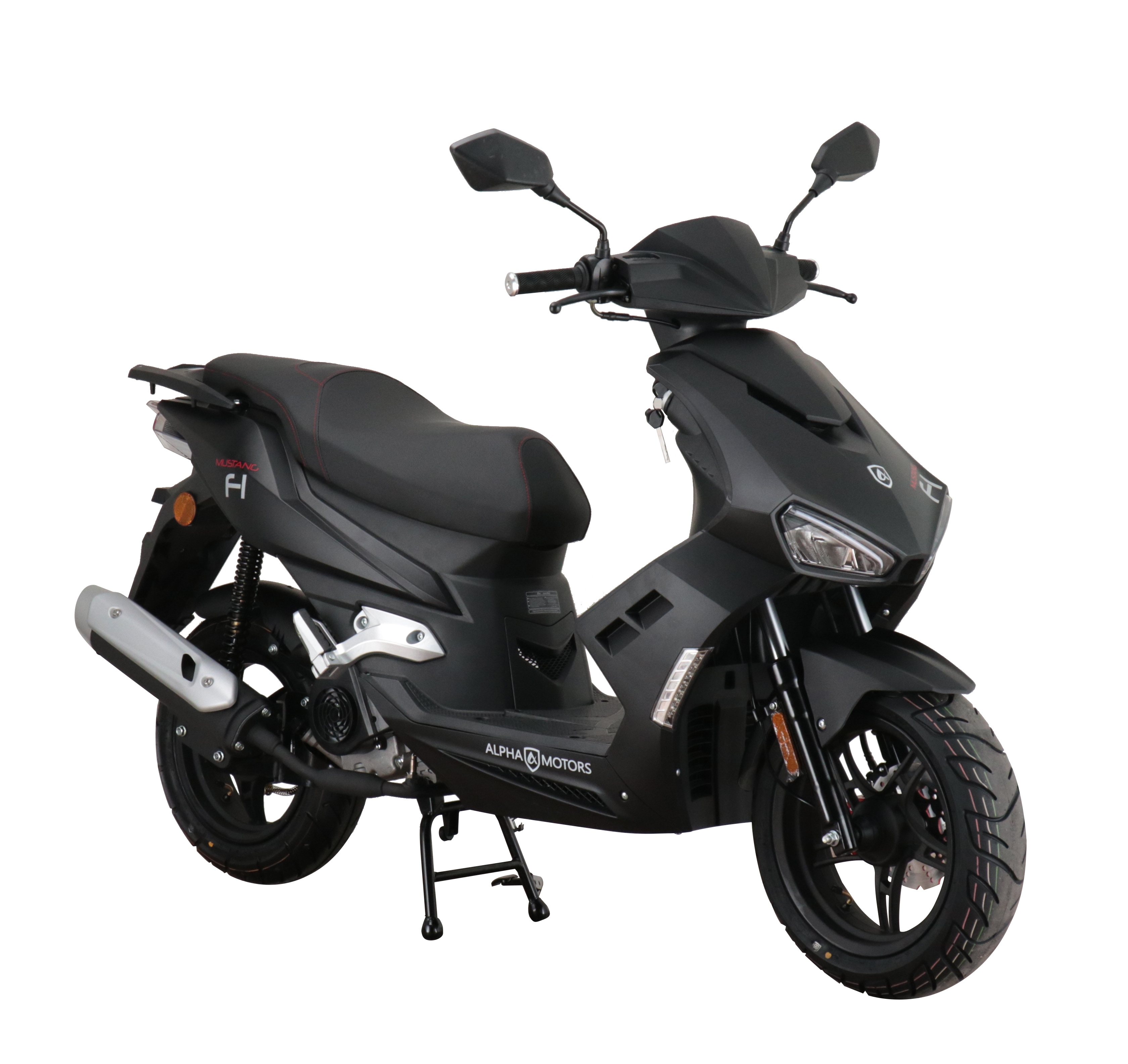 Alpha Motors Motorroller Mustang FI 50 ccm 45 kmh EURO 5 mattschwarz - Bild 1