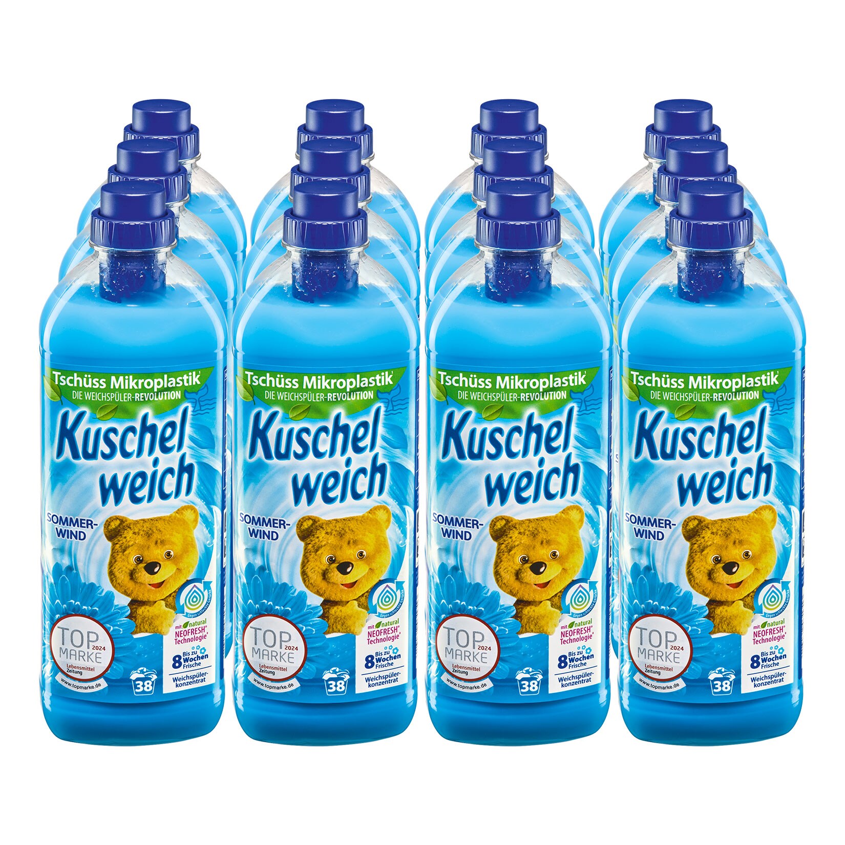 Kuschelweich Weichsp&uuml;ler Sommerwind 1 Liter, 12er Pack - Bild 1