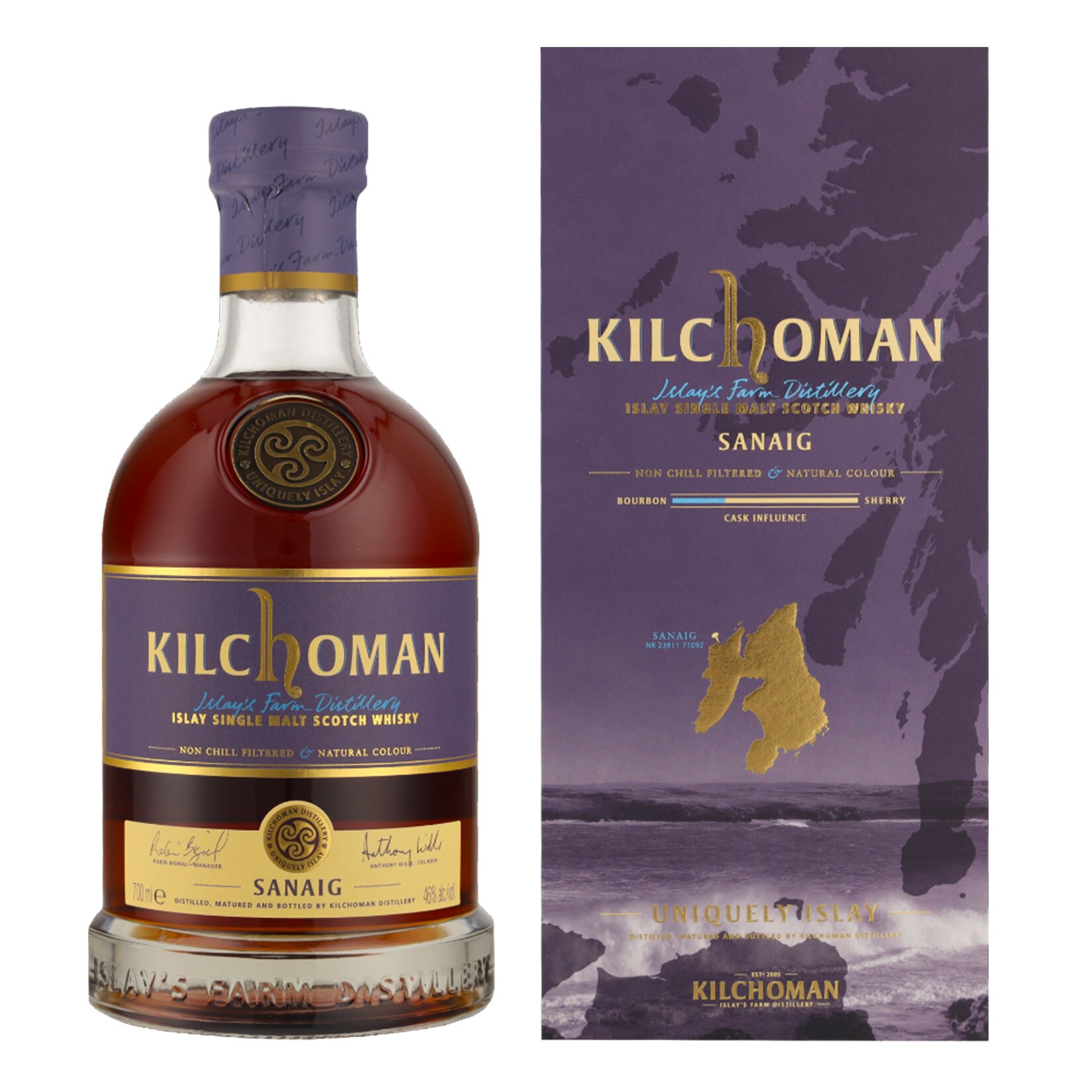 Kilchoman Sanaig Whisky 46,0 % vol 0,7 Liter - Bild 1