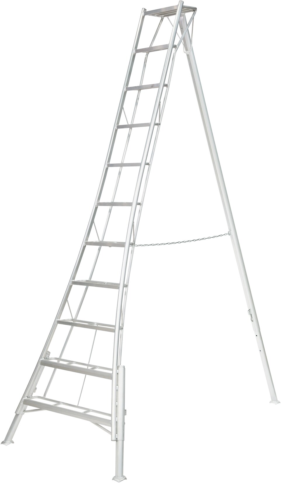 Niwaki Aluminium 3-Holm-Gartenleiter silber - versch. Ausführungen