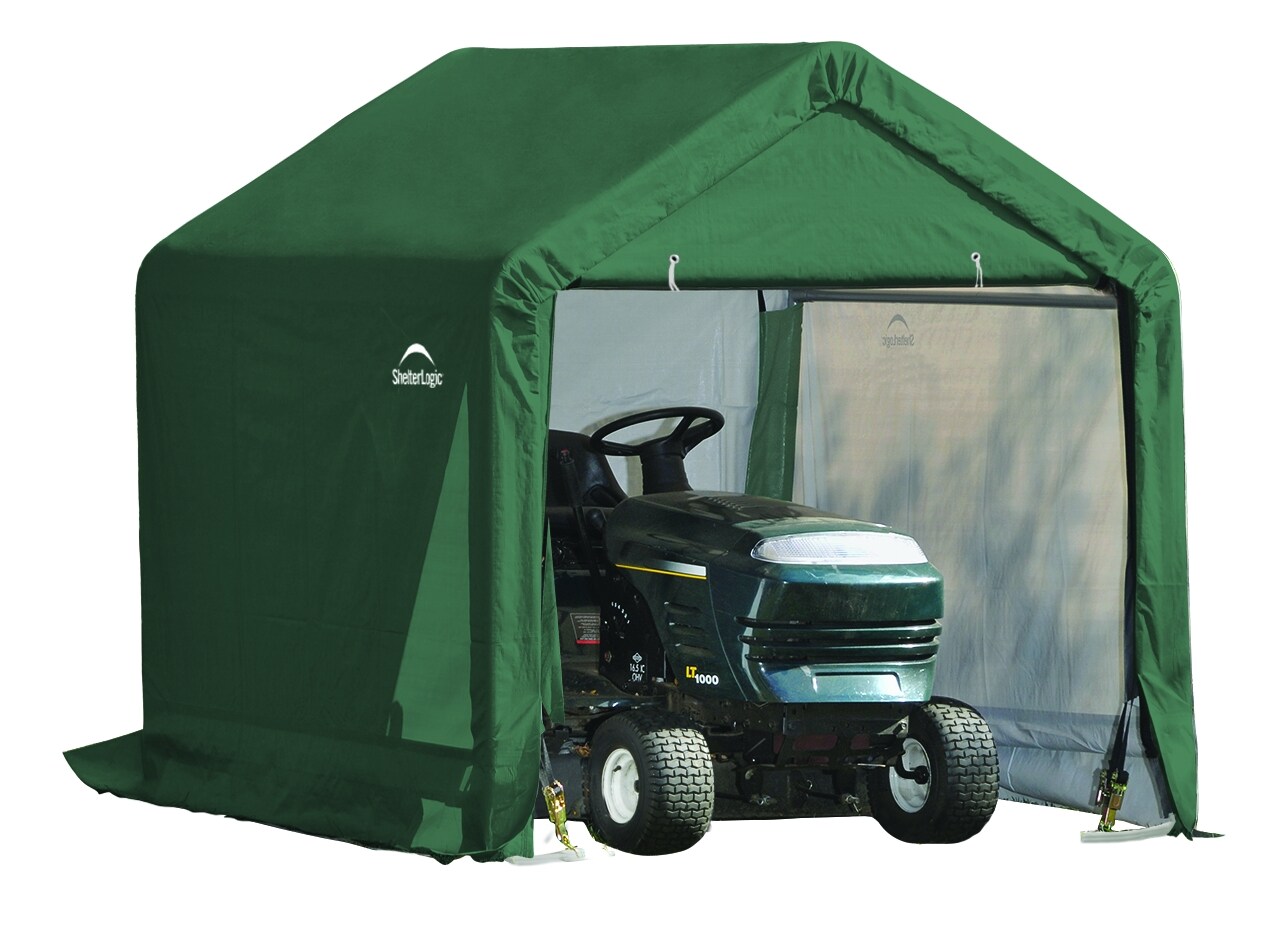 ShelterLogic Stahl Folien Zeltgarage Gerätehaus 3,24m² grün 180x180x180 cm