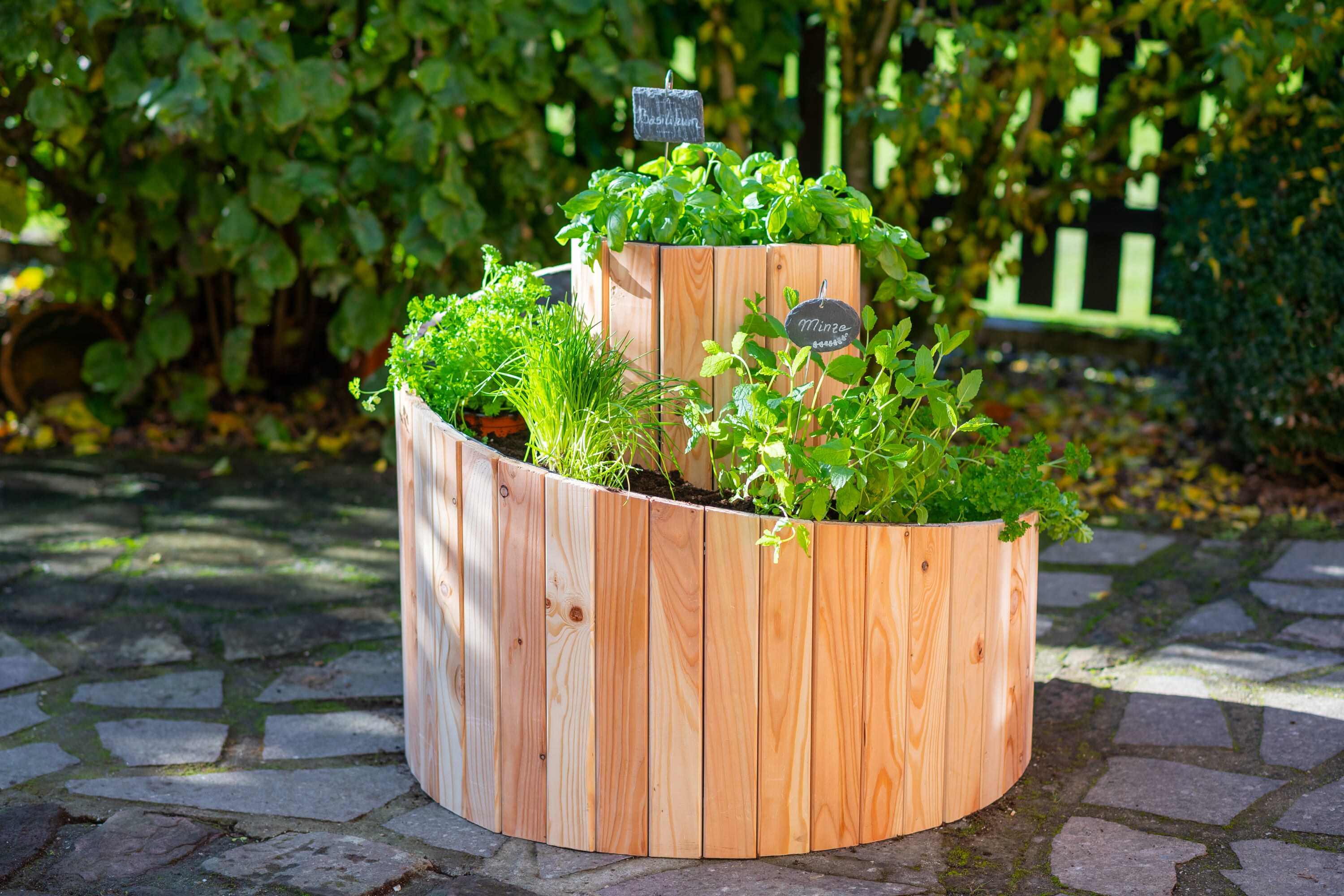 Westmann Holz Hochbeet Kr&auml;uterschnecke natur &Oslash; 55x74 cm - Bild 1