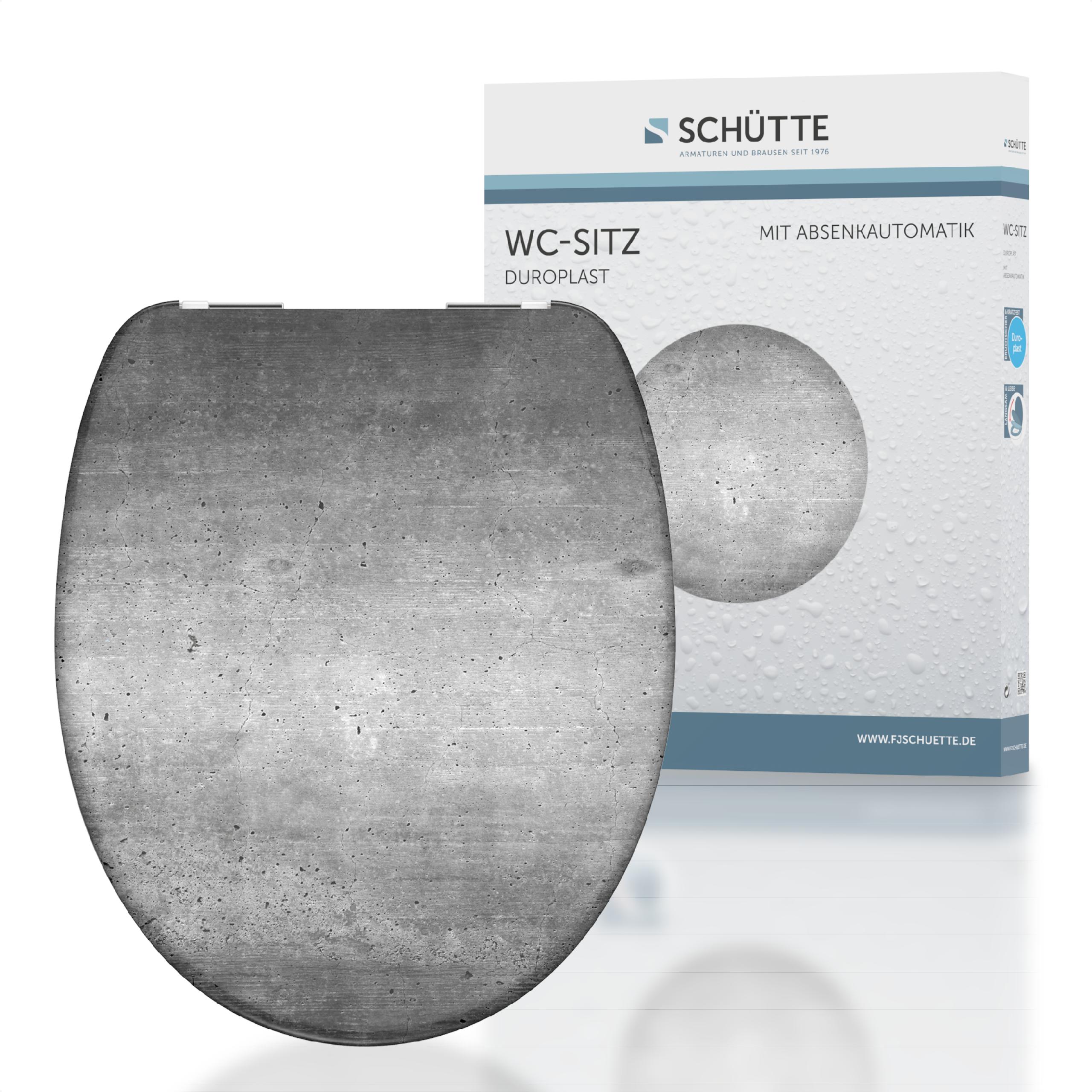 Sch&uuml;tte WC Sitz INDUSTRIAL GREY, Duroplast Toilettendeckel mit Absenkautomatik Motiv - Bild 1