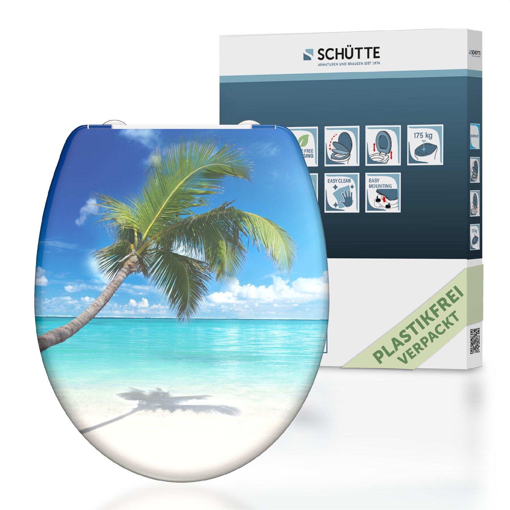 Schütte Duroplast WC Sitz CARRIBEAN, mit Absenkautomatik und Schnellverschluss
