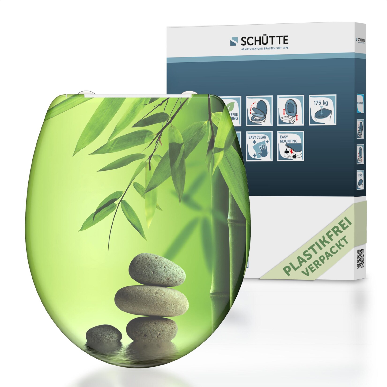 Schütte Duroplast WC Sitz GREEN GARDEN, mit Absenkautomatik und Schnellverschluss