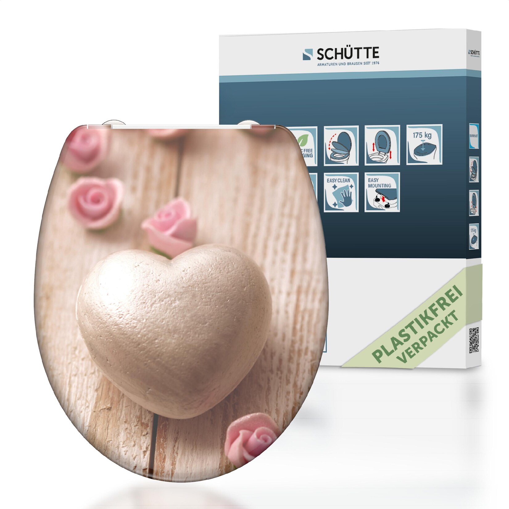 Schütte Duroplast WC Sitz ROMANTIC, mit Absenkautomatik und Schnellverschluss