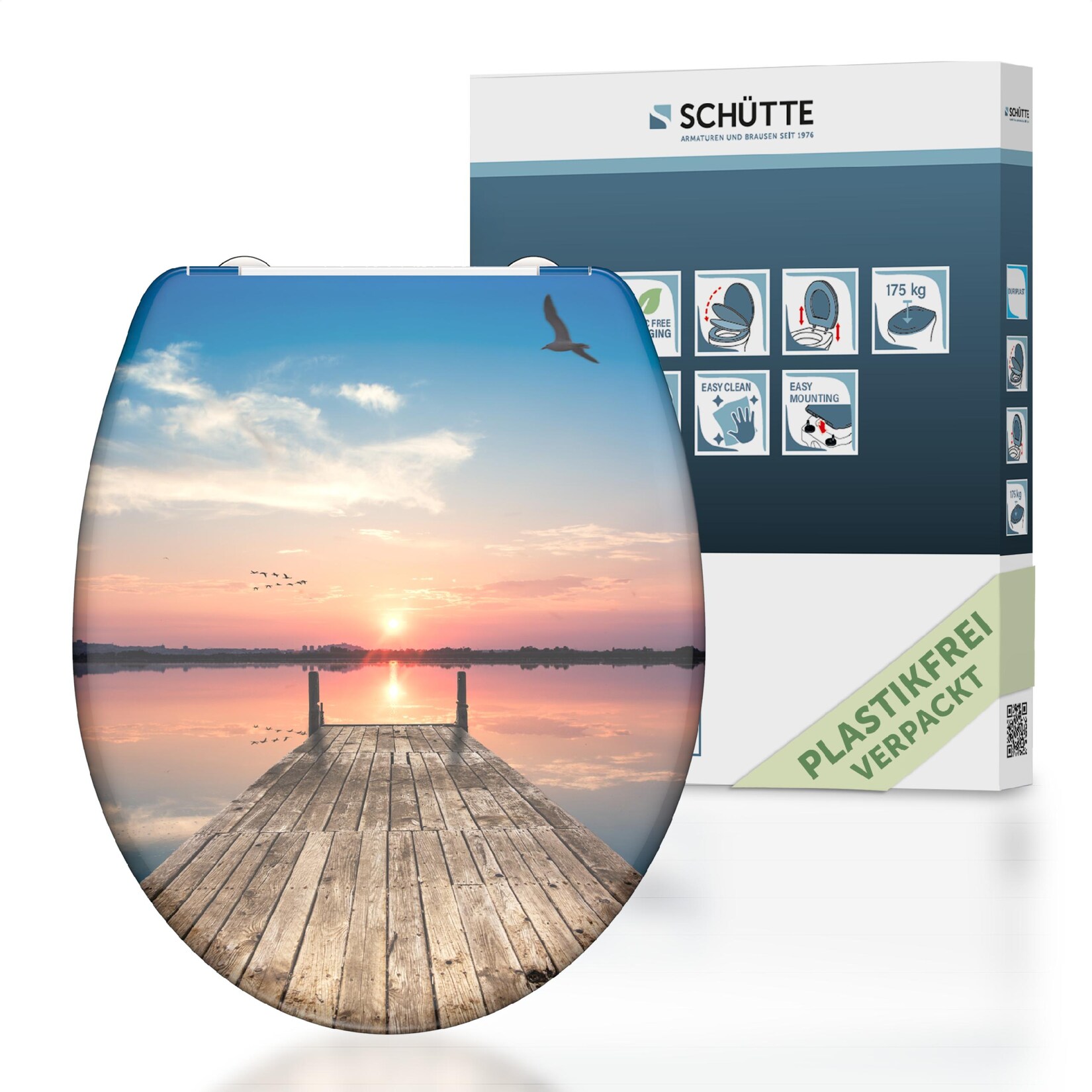 Schütte WC-Sitz 'Sunset Sky' mit Absenkautomatik Duroplast