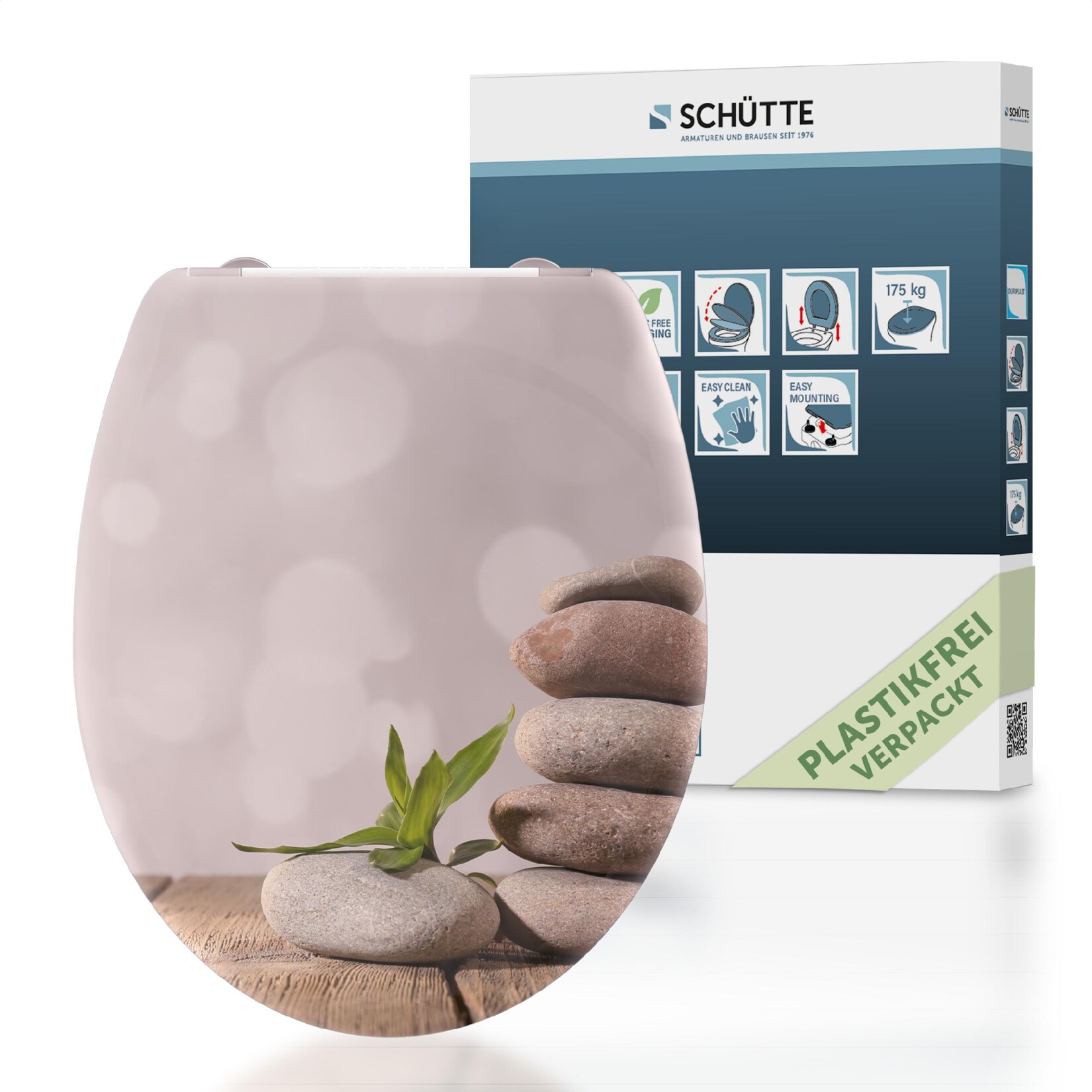 Schütte Duroplast WC Sitz PYRAMID, mit Absenkautomatik und Schnellverschluss
