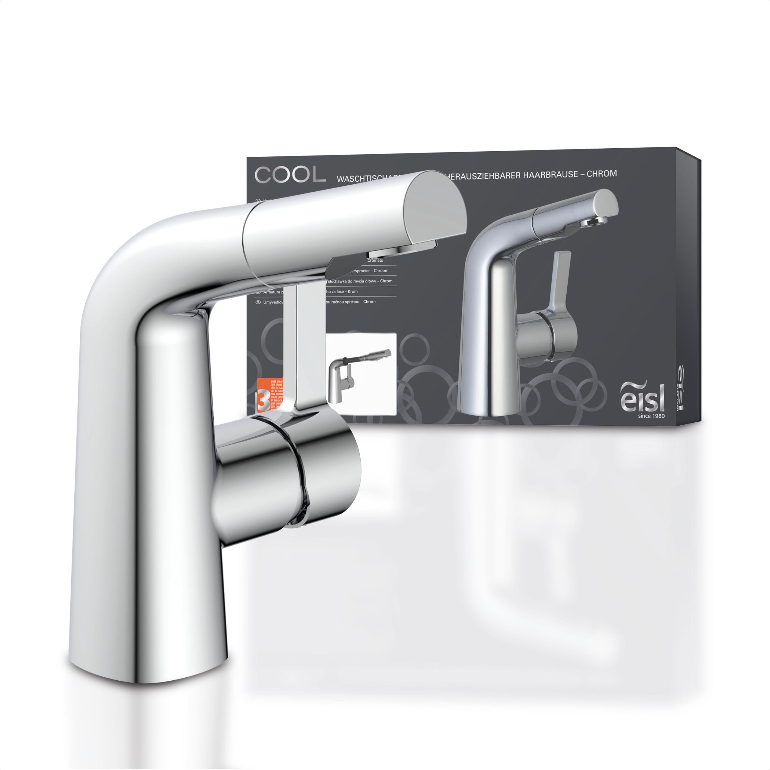 Eisl COOL Waschtischarmatur mit herausziehbarer Brause Chrom - Bild 1
