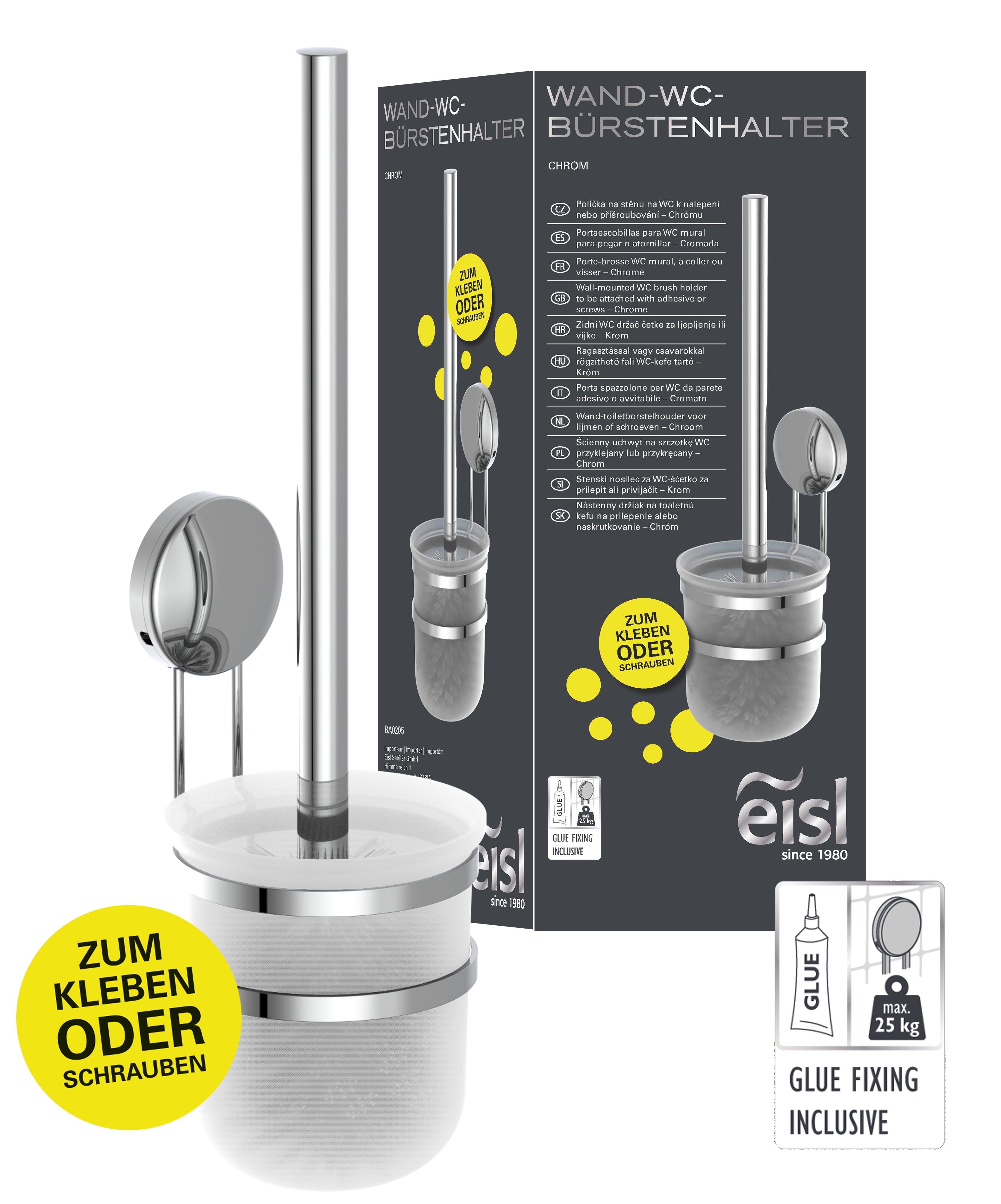 Eisl WC B&uuml;rstengarnitur ohne bohren - Bild 1