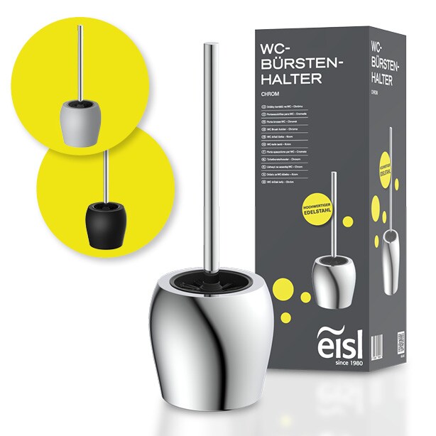 Eisl WC B&uuml;rstengarnitur Edelstahl freistehend Chrom - Bild 1