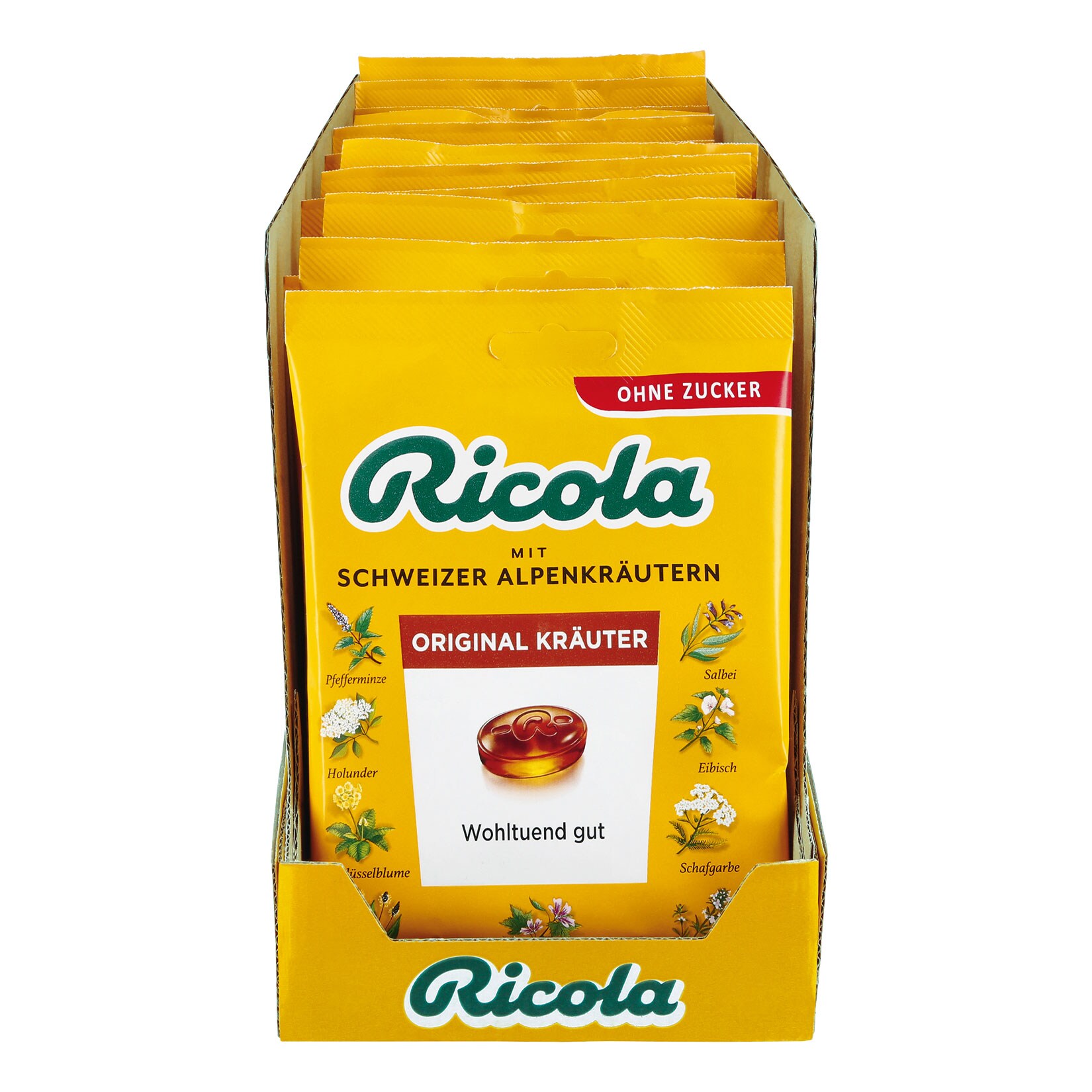 Ricola Kräuter Bonbons ohne Zucker 75 g, 18er Pack | 07610700025062