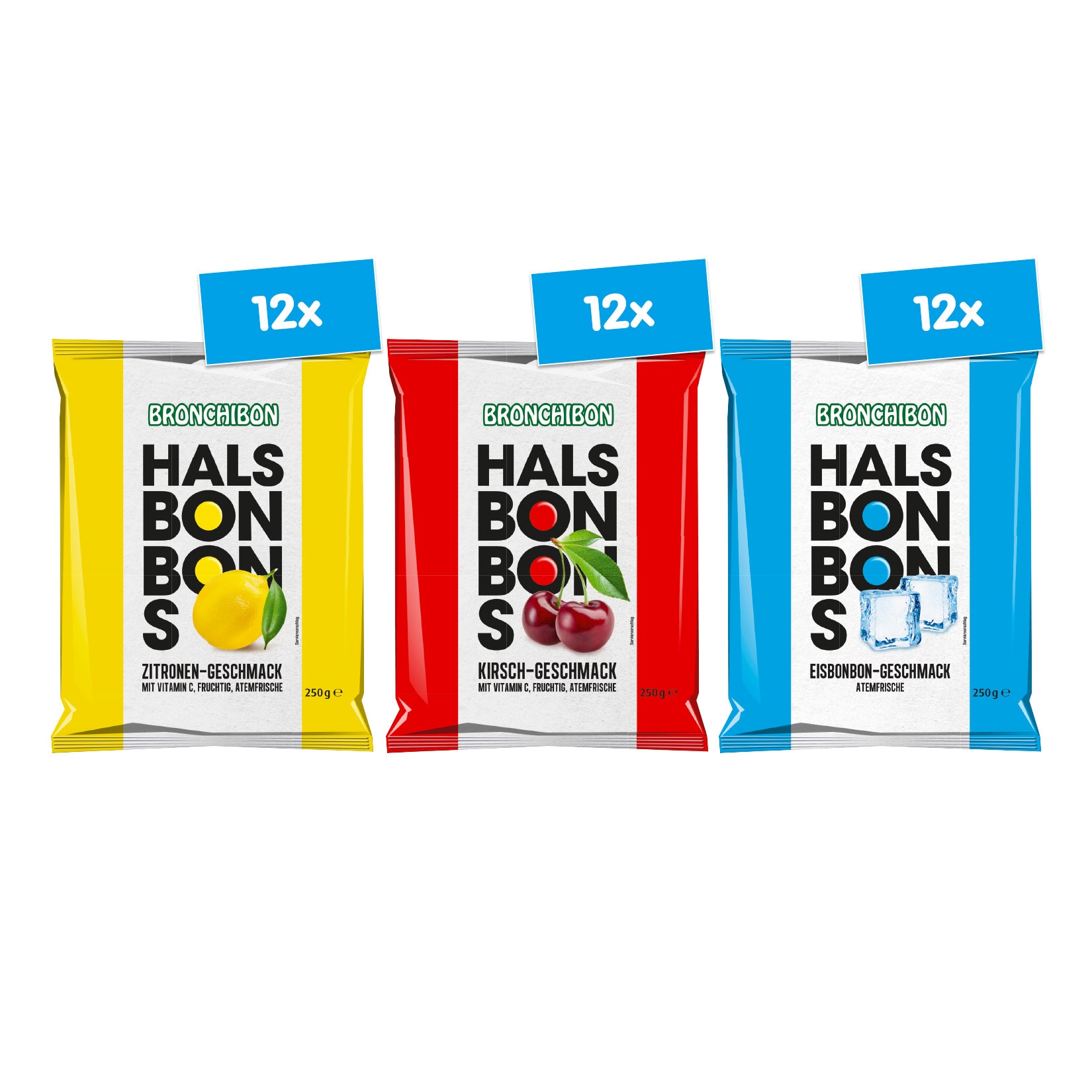 Bronchibon Halsbonbon 250 g, verschiedene Sorten, 36er Pack - Bild 1
