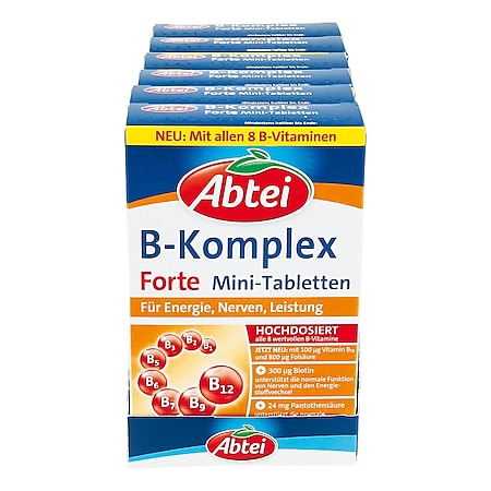 Abtei B-Komplex Forte Mini-Tabletten 50 Stück 11,6 g, 6er Pack - Bild 1