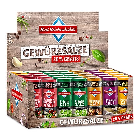 Bad Reichenhaller GewürzSalze 108g +20% gratis, verschiedene Sorten, 35er Pack - Bild 1