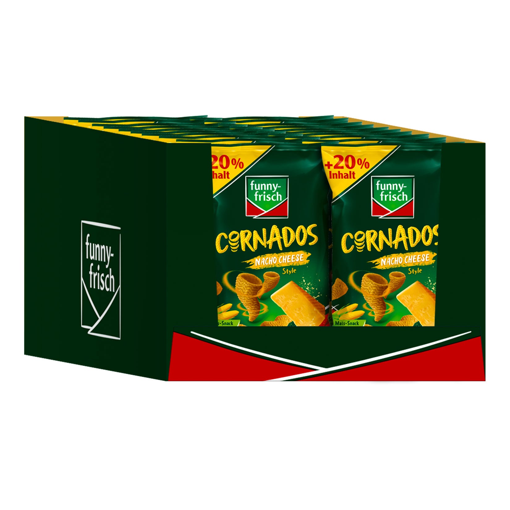 funny-frisch Cornados Nacho Cheese +20% Inhalt 96 g, 16er Pack - Bild 1