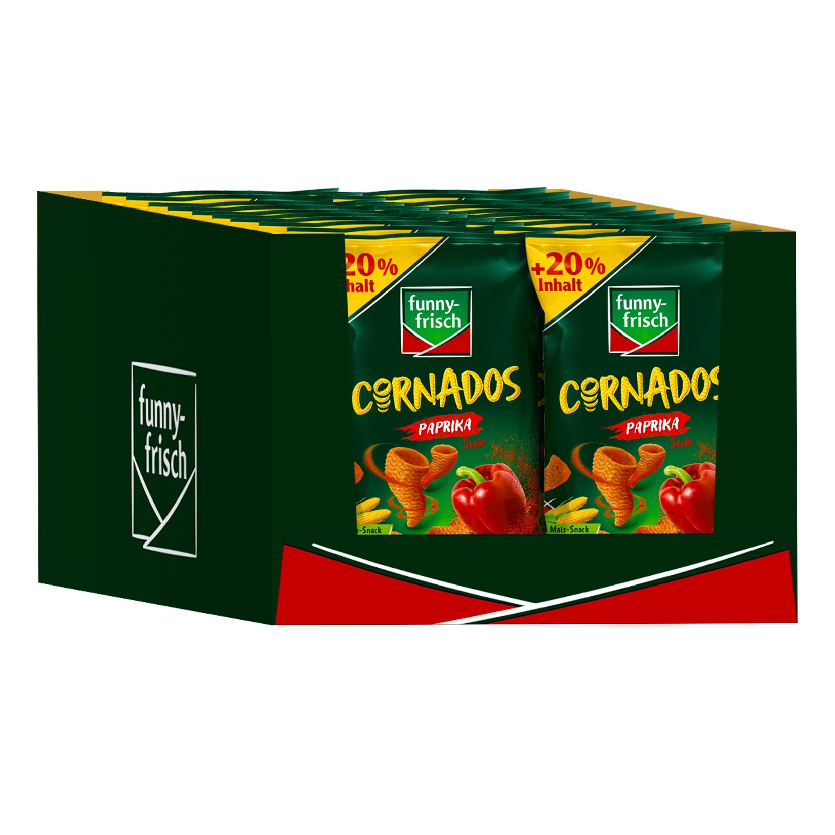 funny-frisch Cornados Paprika + 20% Inhalt 96 g, 16er Pack - Bild 1