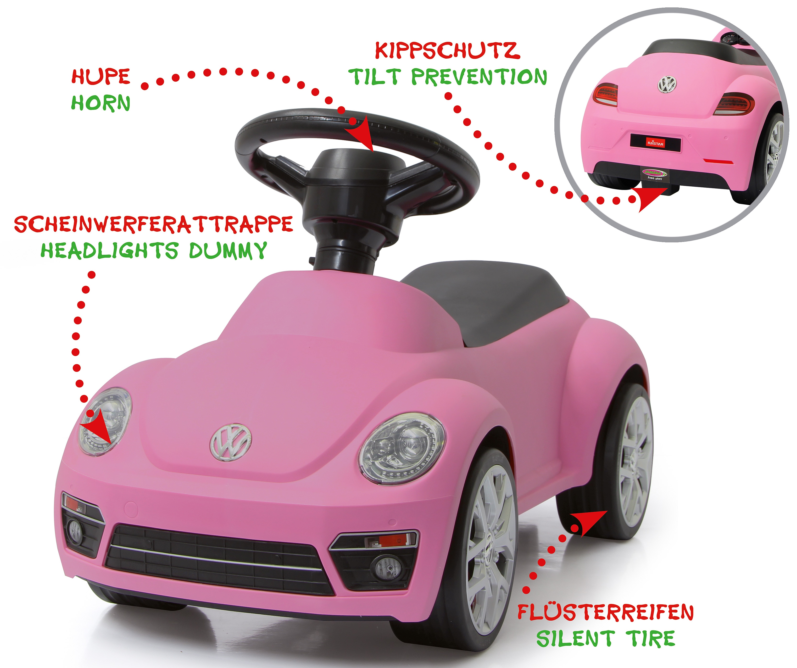 JAMARA_Rutscher VW Beetle pink - Bild 1