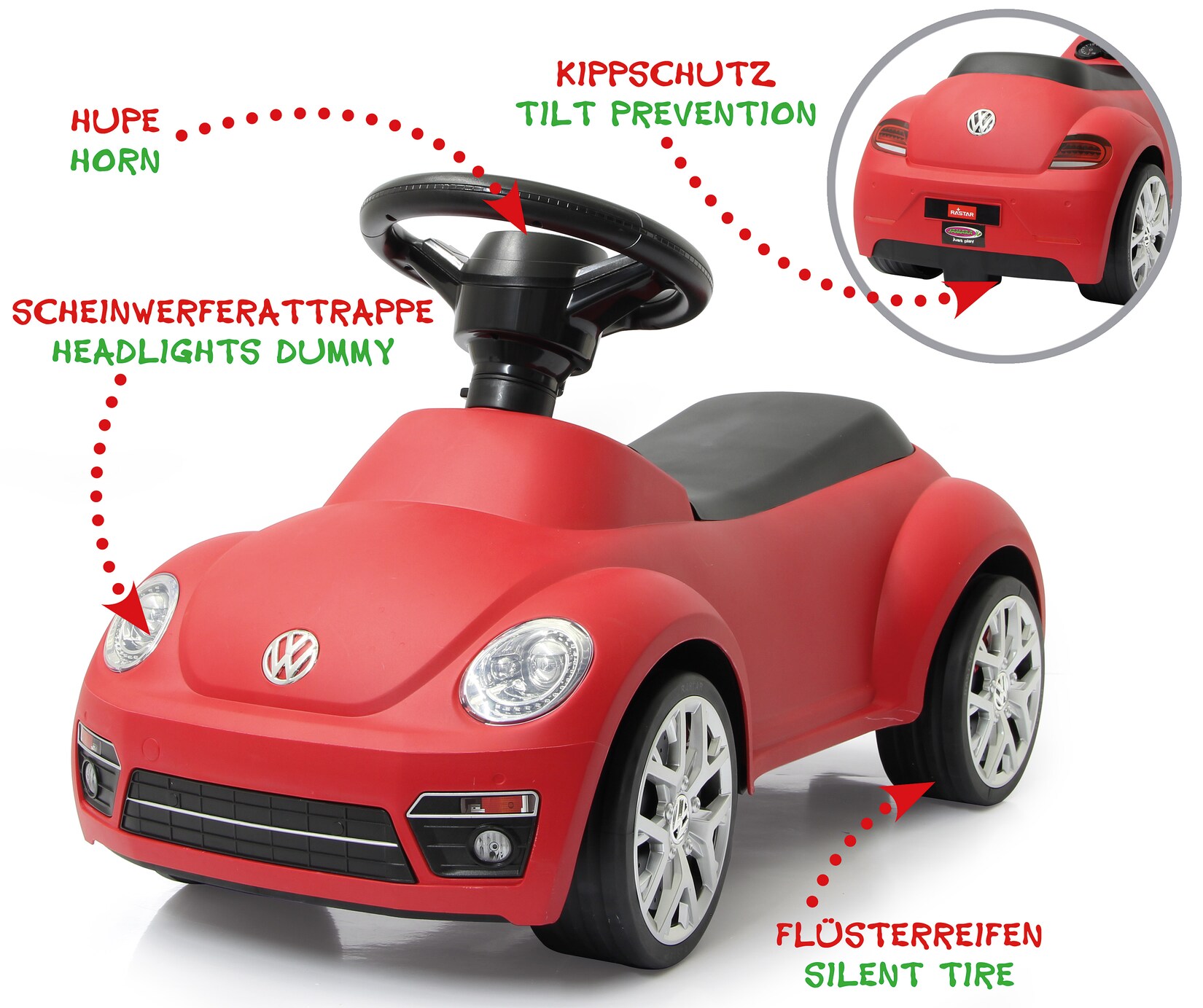 JAMARA_Rutscher VW Beetle rot