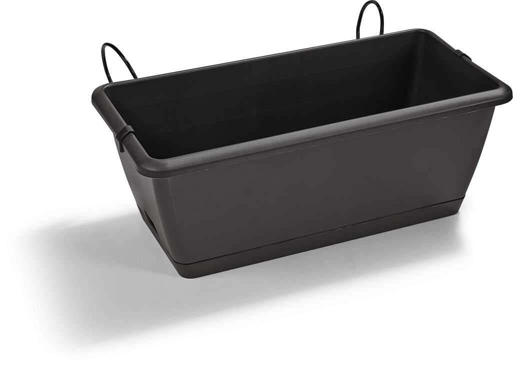 Living & Garden Balkonkasten 40cm sortiert - anthrazit - Bild 1