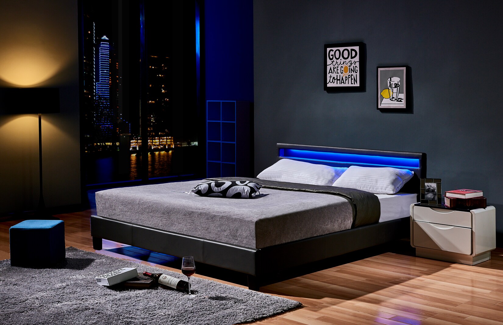 HOME DELUXE LED Bett Astro 180 x 200 cm, versch. Farben | 04058166247438